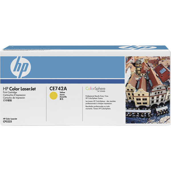 HP CE742A PRINT CARTRIDGE - YELLOW