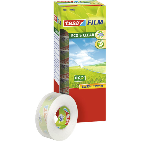 Lepiace pásky Tesa Eco & Clear zvýhodnené balenie 8 kusov (7 + 1 zadarmo)