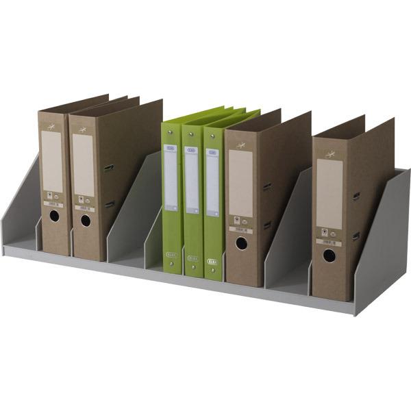 Trieur Paperflow à cases fixes - 9 compartiments - l. 85,8 cm - gris