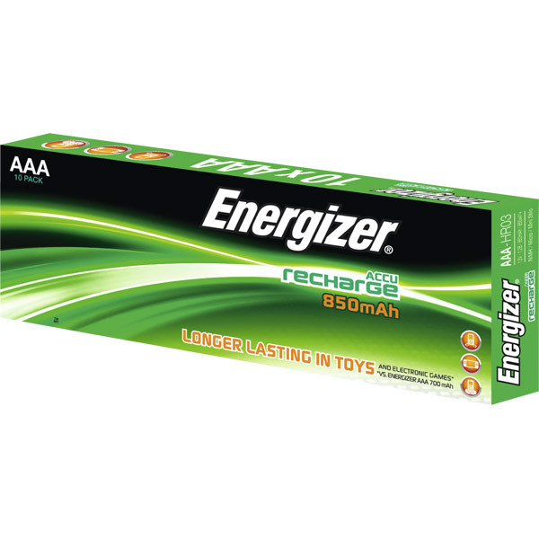 Energizer RC03/AAA batteries rechargeable 700mAh - pack of 10