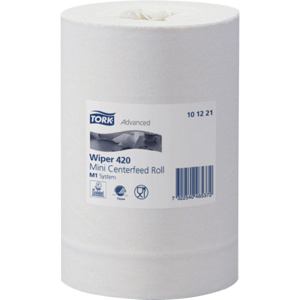 Caja de 11 bobinas de toallas TORK papel virgen 2 capas 75 m blanco