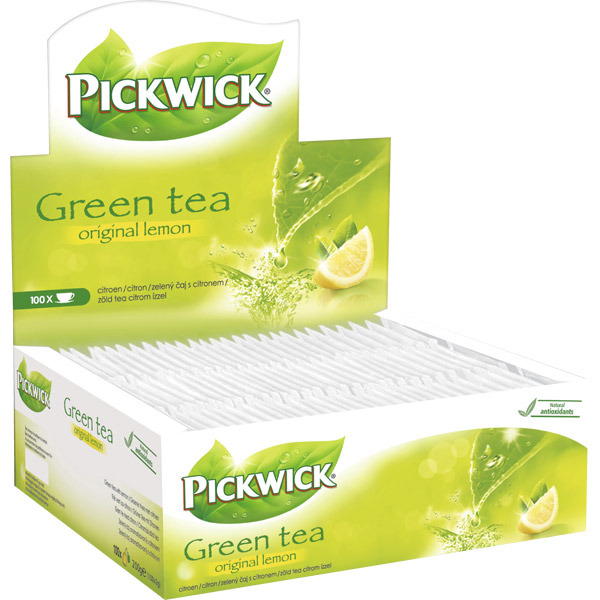 Pickwick sachet thé Vert avec citron - boîte de 100