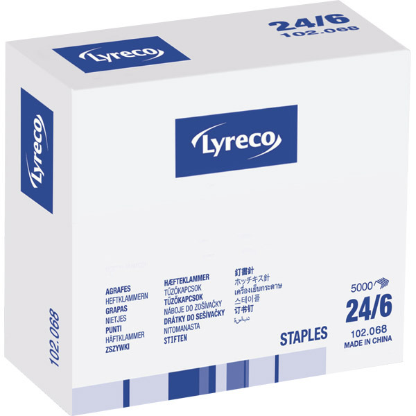 Lyreco agrafes 24/6 - la boîte de 5000