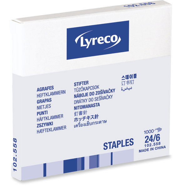 Agrafe Lyreco 24/6 - 6 mm - boîte de 1000