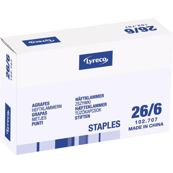Lyreco staples 26/6 - box of 5000