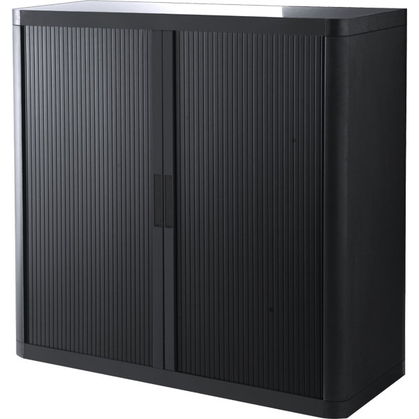 Paperflow EasyOffice Tambour Cupboard 1045 X 1100 X 415mm Black/Black