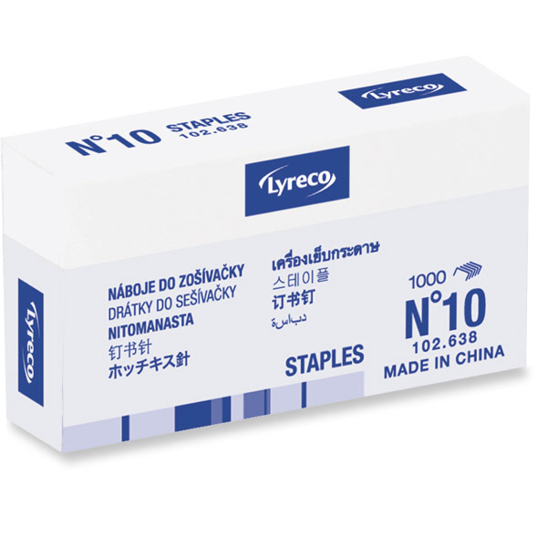 LYRECO STAPLES No 10 - BOX OF 1000