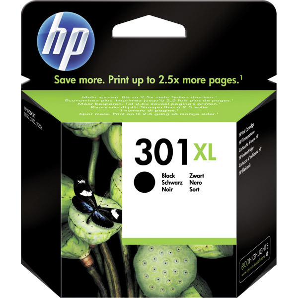 HP 301XL High Yield Black Original Ink Cartridge (Ch563EE)