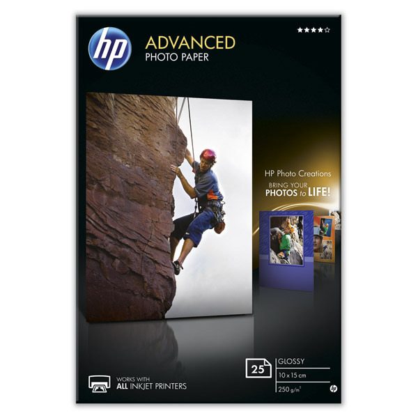 HP ADVANCED PHOTO PAPER Q8691A 15 X 10CM - PACK OF 25 SHEETS - 250G