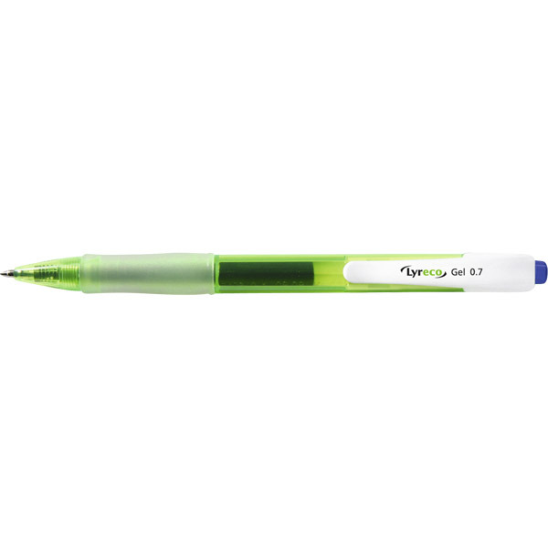 LYRECO RECYCLED RETRACTABLE GEL PEN BLUE - BOX OF 12