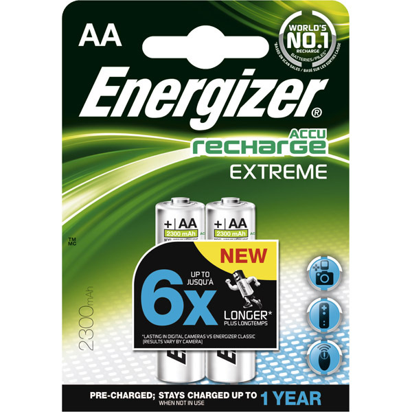 PK2 ENERGIZER RECHARGEABLE AA 2300 pre