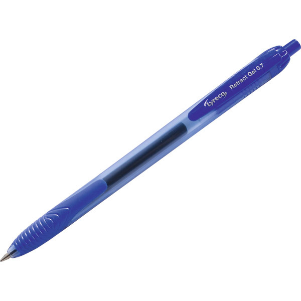 Lyreco retractable gel pen 0,7mm blue