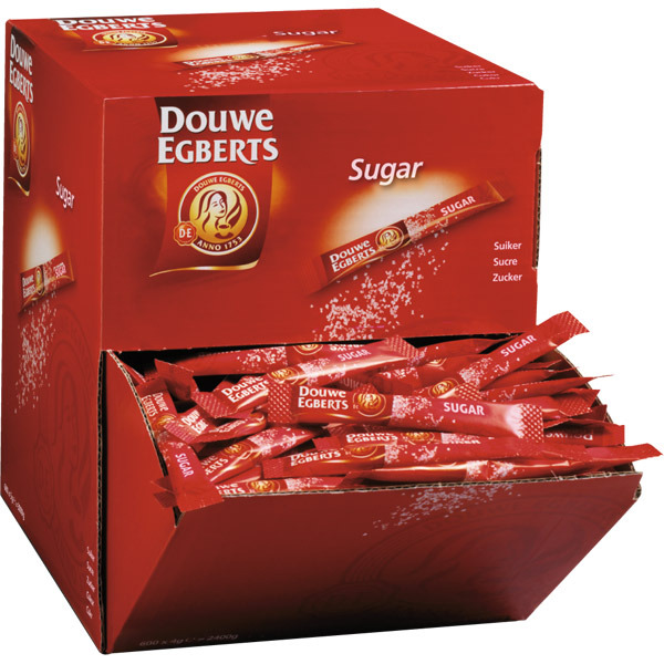 Douwe Egberts sugar in sticks 4g accessories for coffee and tea - box of 500