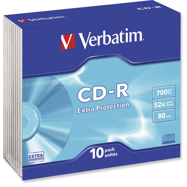 Verbatim Cd-R 80Min 700Mb Slim Cases - Box Of 10