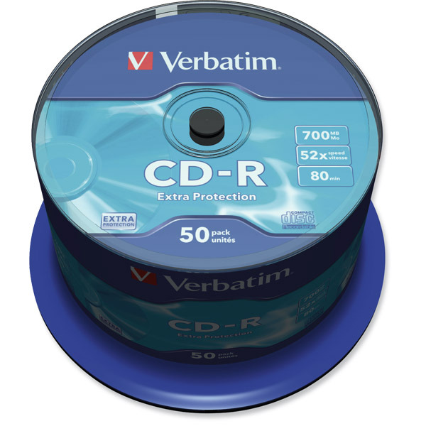 Verbatim CD-R 700MB (80min.) 52x speed spindle - pack of 50