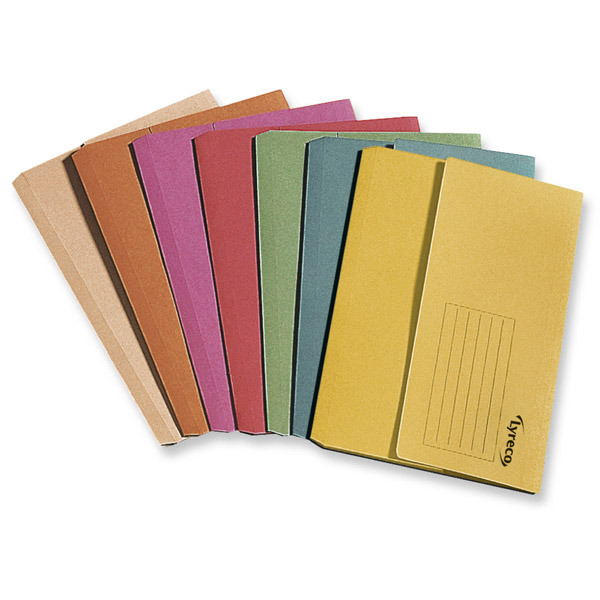 Lyreco Document Wallet, Foolscap Size, 250g Card - Pink, Pack of 50