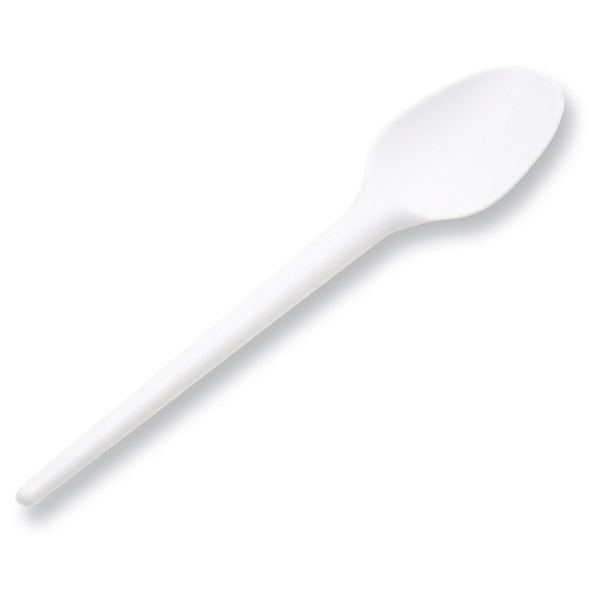 Disposable cutlery - plastic spoon 165mm white - pack of 100