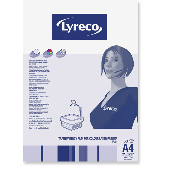 Lyreco transparanten/slides voor kleurenlaserprinters - doos van 50
