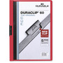 Durable 2209 Duraclip clip folder A4 PVC 60 pages red