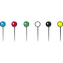 MAP DRAWING PINS ASSORTED COLOUR 4MM - BOX OF 100