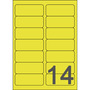 Caja de 350 etiquetas impresión láser AVERY L7263Y-25 amarillo fluorescente