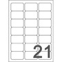 Caja de 2100 etiquetas autoadhesivas blancas AVERY L7160-100 cantos romos