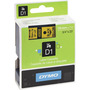 Dymo 45808 D1-etiketteerlint/tape 19mm zwart/geel