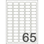 Caixa de 6500 etiquetas impressão laser AVERY L7651-100 cantos romos brancas