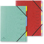 BRAUSE MULTICOLOURED FOOLSCAP 7-PART MULTIPART FILE WITH ELASTIC