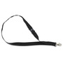 Durable Textile Lanyard with Safety Release -Includes Metal Clip -Black -Pack 10