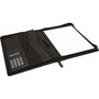 Monolith Executive Leather Look Conference Folder Zipped with Calc.A4 Black