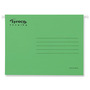 Lyreco Premium dossiers suspendus pour tiroirs folio fond V verts - boîte de 25