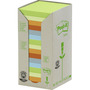 3M POST-IT RECYCLED NOTES TOWER OF 16 PADS PASTEL COLOURS 76X76MM