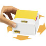 Post-it recycled dispenser with gripper 76x76 mm yellow