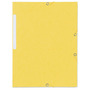 Lyreco mappen met elastieken zonder kleppen karton 390g geel - pak van 10