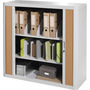 Paperflow EasyOffice Tambour Cupboard 1M Grey / Beech