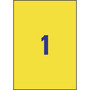 Etykiety neonowe AVERY ZWECKFORM 210x297 mm, żółte, w opakowaniu 20 etykiet