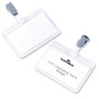 Durable Self-Laminating Badge with Clip - 54 x 90mm Transparent - Pack of 25