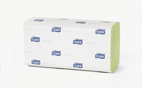 Tork paper towels, z-fold 2-ply green, pack of 15 bundles x 250 towels