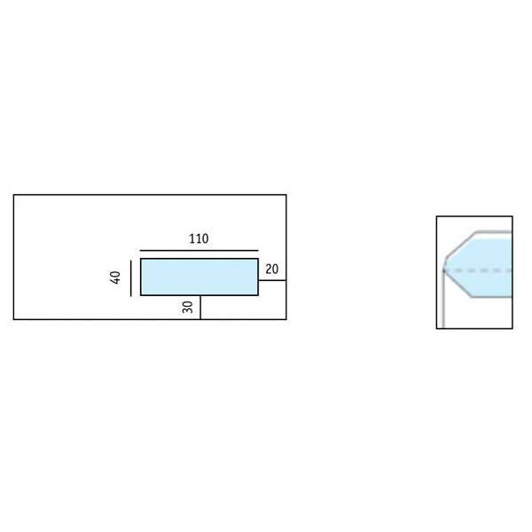 Standaard enveloppen 114x229mm gomsluiting venster rechts 80g - doos van 500