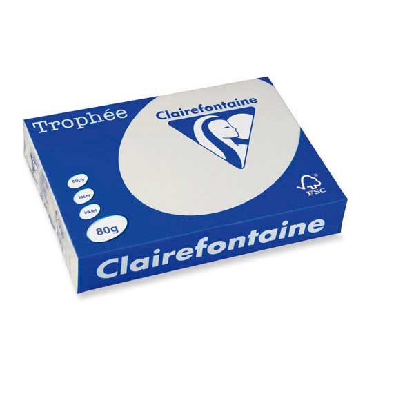 Clairefontaine Trophée 1788 gekleurd papier A4 80g parelgrijs - pak van 500