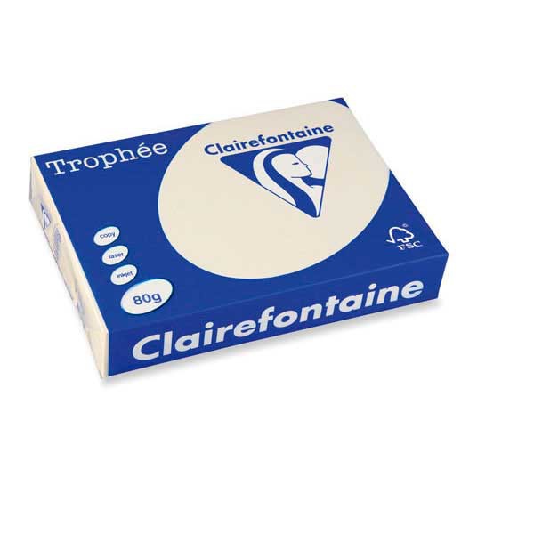 Clairefontaine Trophée 1871 gekleurd papier A4 80g ivoor - pak van 500 vel