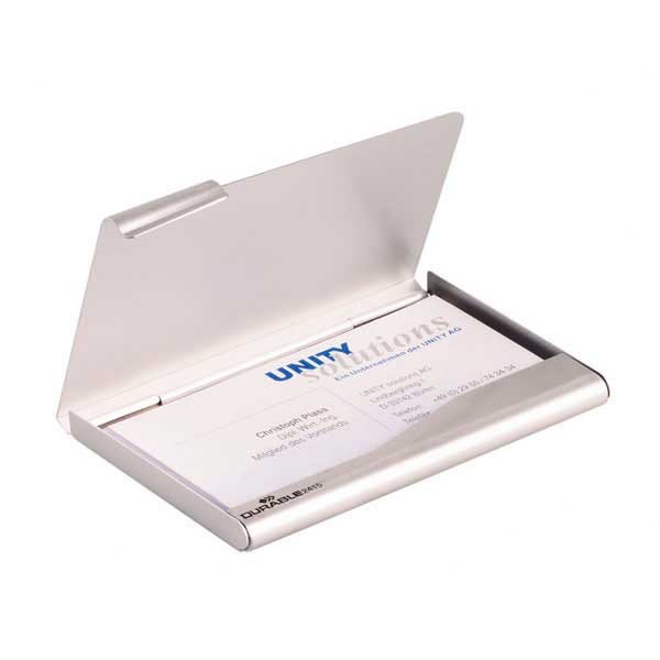 Durable card holder metal box for business cards