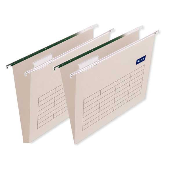 Lyreco suspension files for drawers A4 V chamois - box of 25