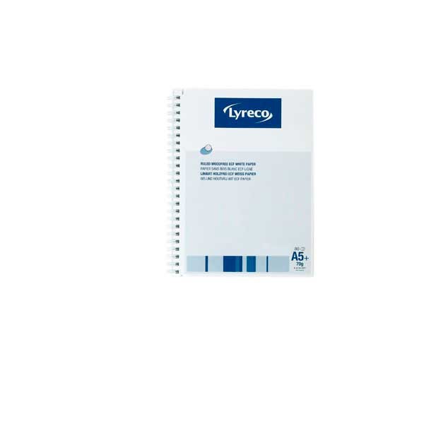 Lyreco college notebook A5+ ruled 80 pages 17 perforations
