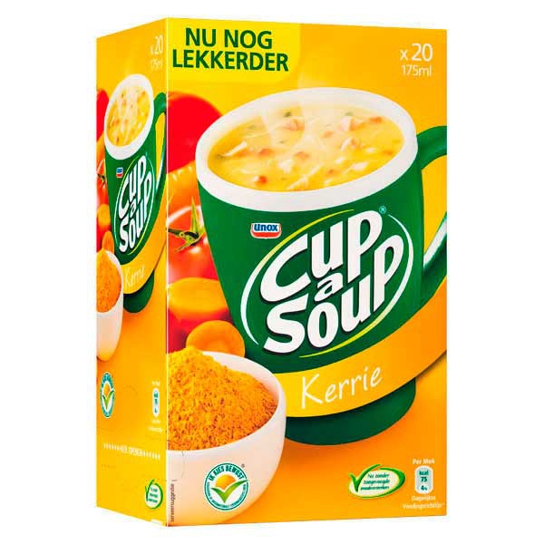 Cup-a-soup zakjes soep curry - doos van 21