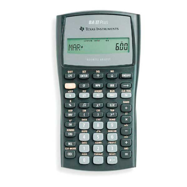 TI BA-II+ financial calculator - 10 numbers
