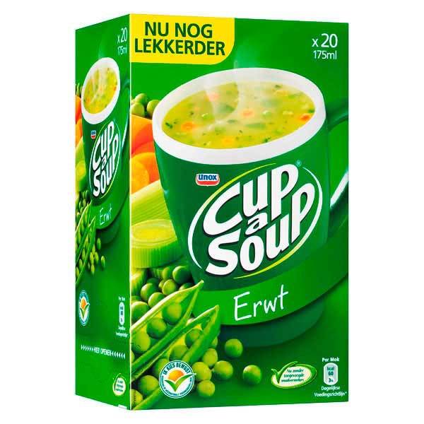 Cup-a-soup zakjes soep erwten - doos van 21