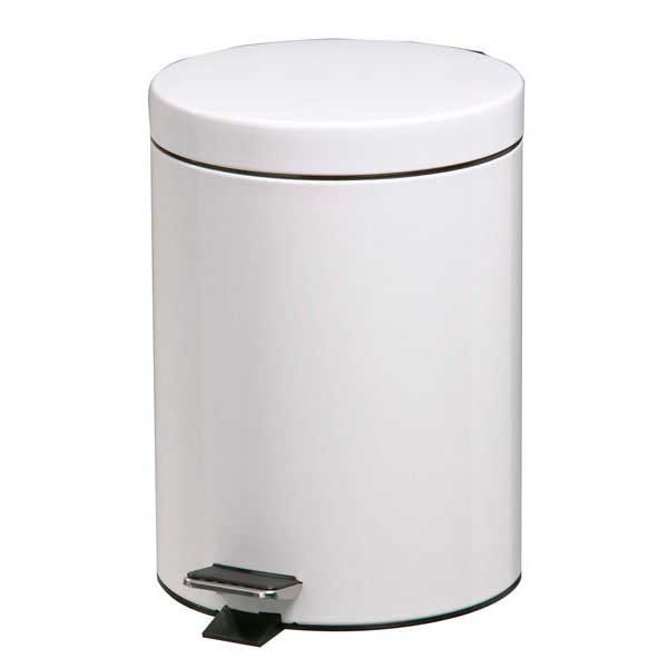 Rossignol pedal bin 5l metal white