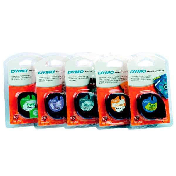 Dymo Letratag 91200 labelling tape paper 12mm black/white